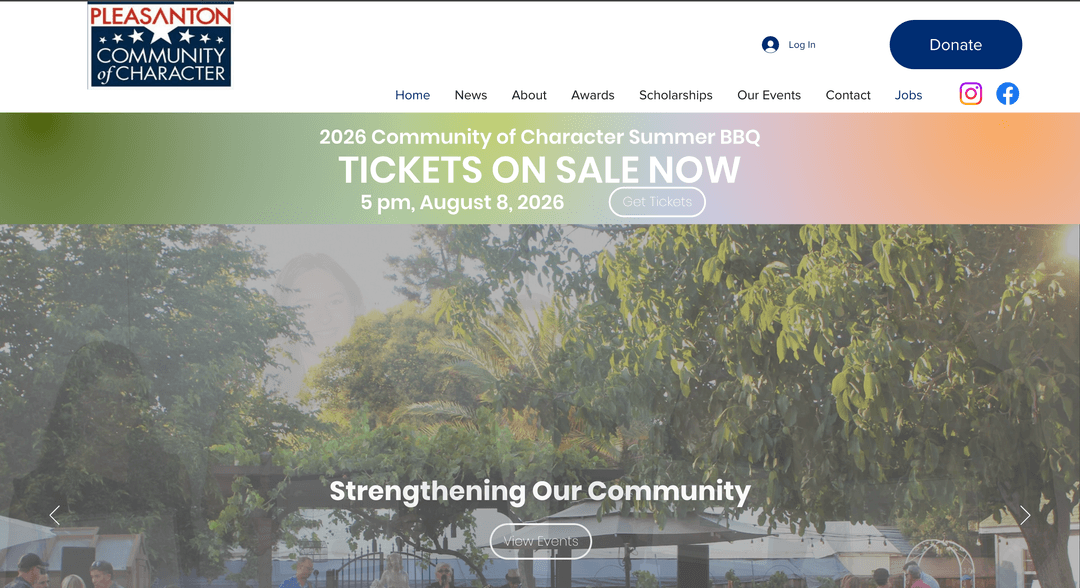 Pleasanton Community of Character Collaborative Website